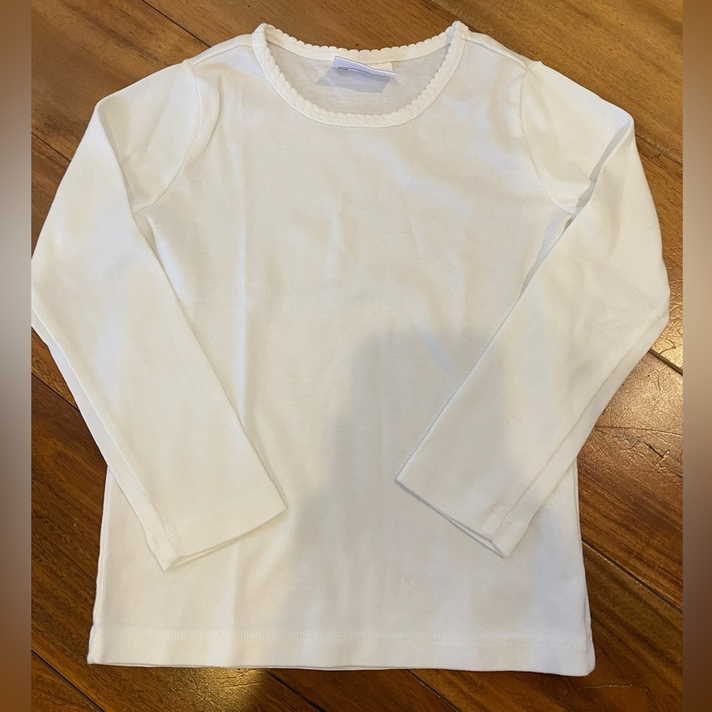 NEW Hanna Andersson White Long Sleeve Tee Size 100 / 4T